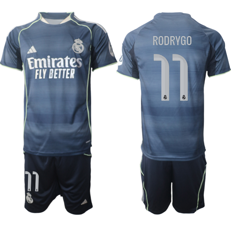 Men 2025-2026 Club Real Madrid away Blue #11 Soccer Jersey